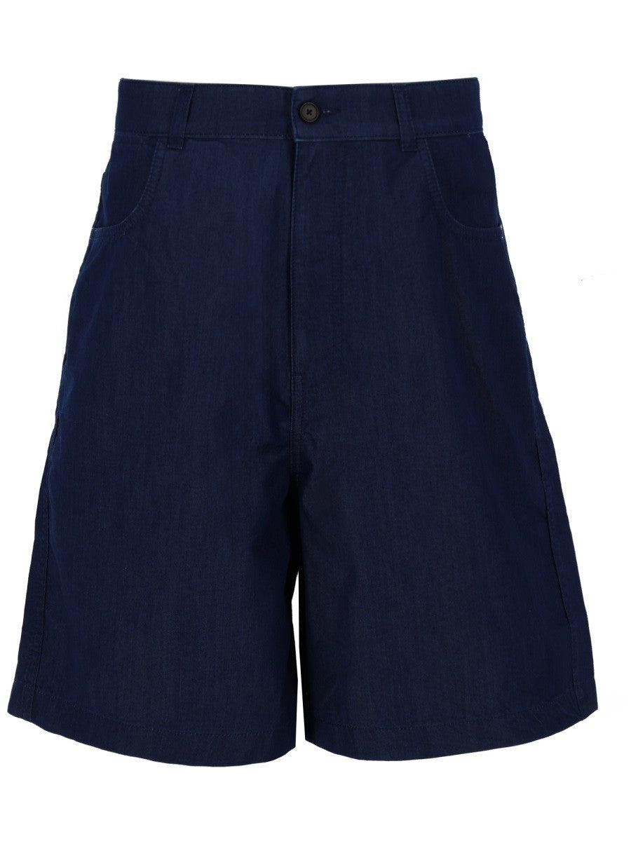 Givenchy Short van katoen en polyamide – Marineblauw