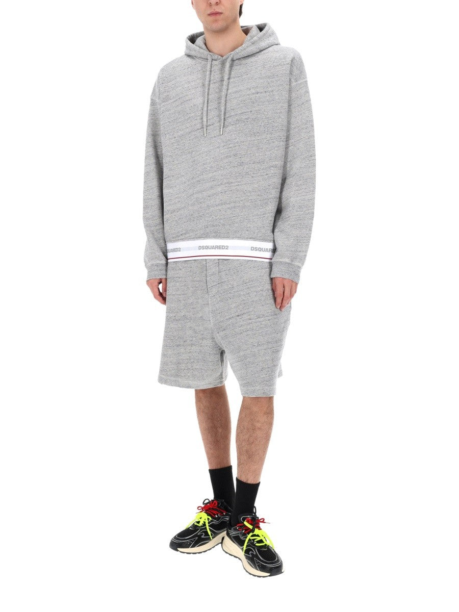 Dsquared2 Oversized Short met logo – Grijs