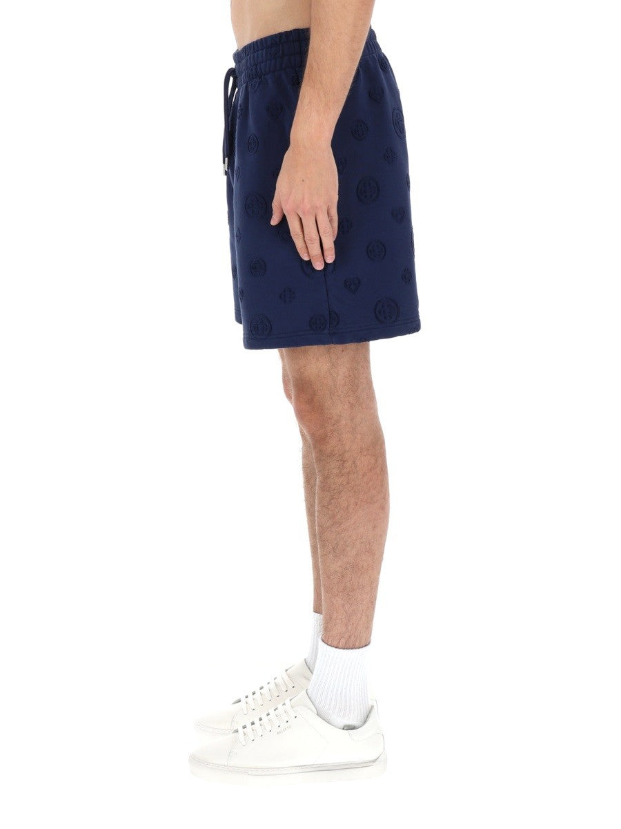 Casablanca Short met logo – Marineblauw