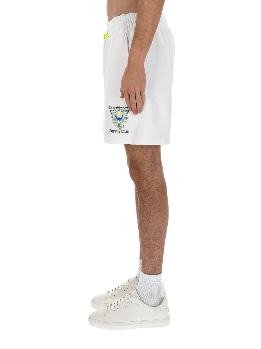 Casablanca Short met logo – Wit