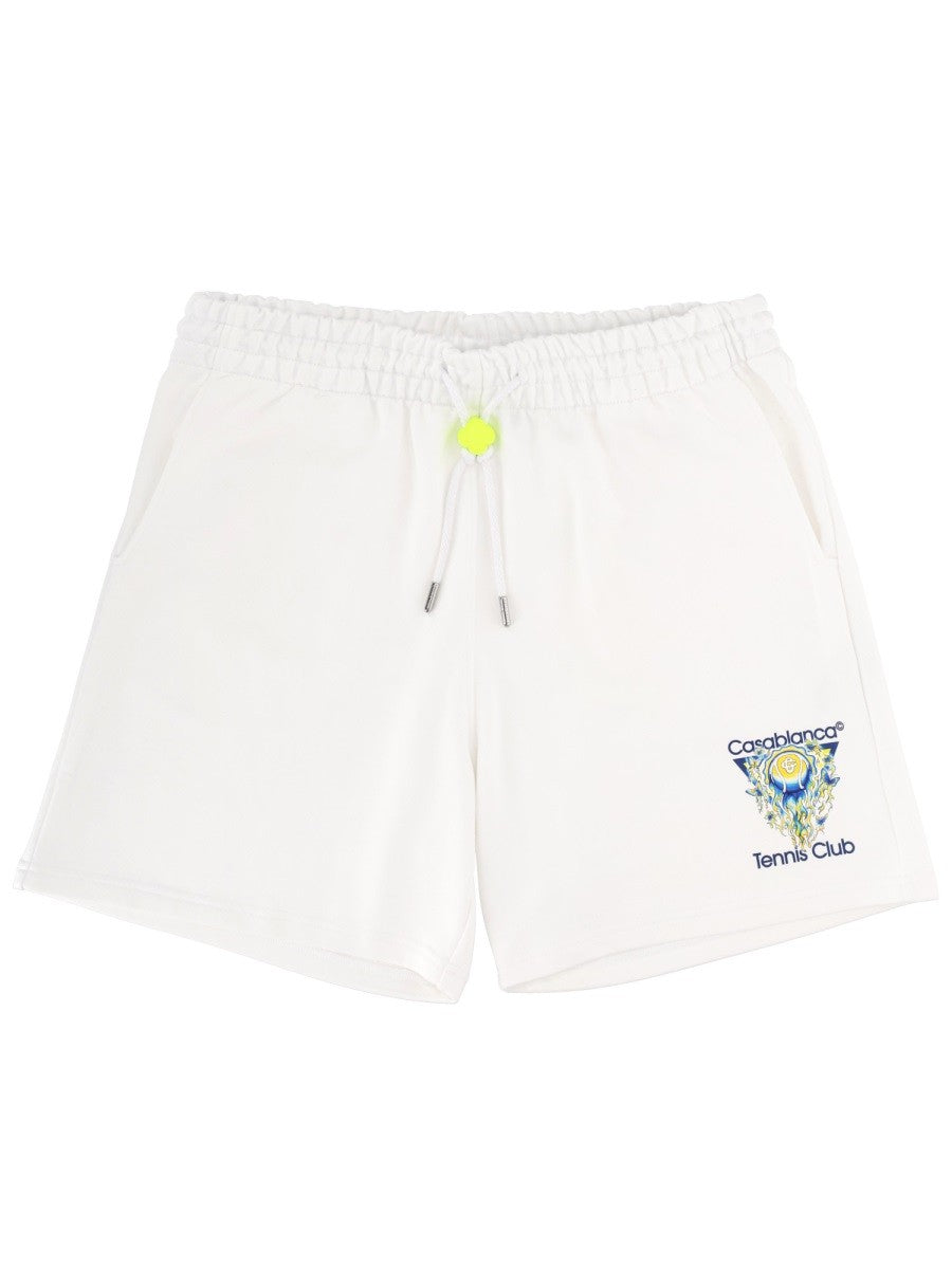 Casablanca Short met logo – Wit