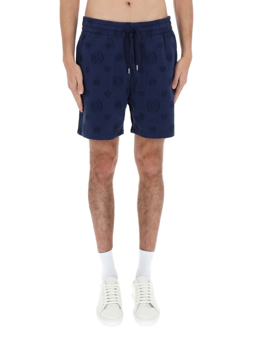 Casablanca Short met logo – Marineblauw