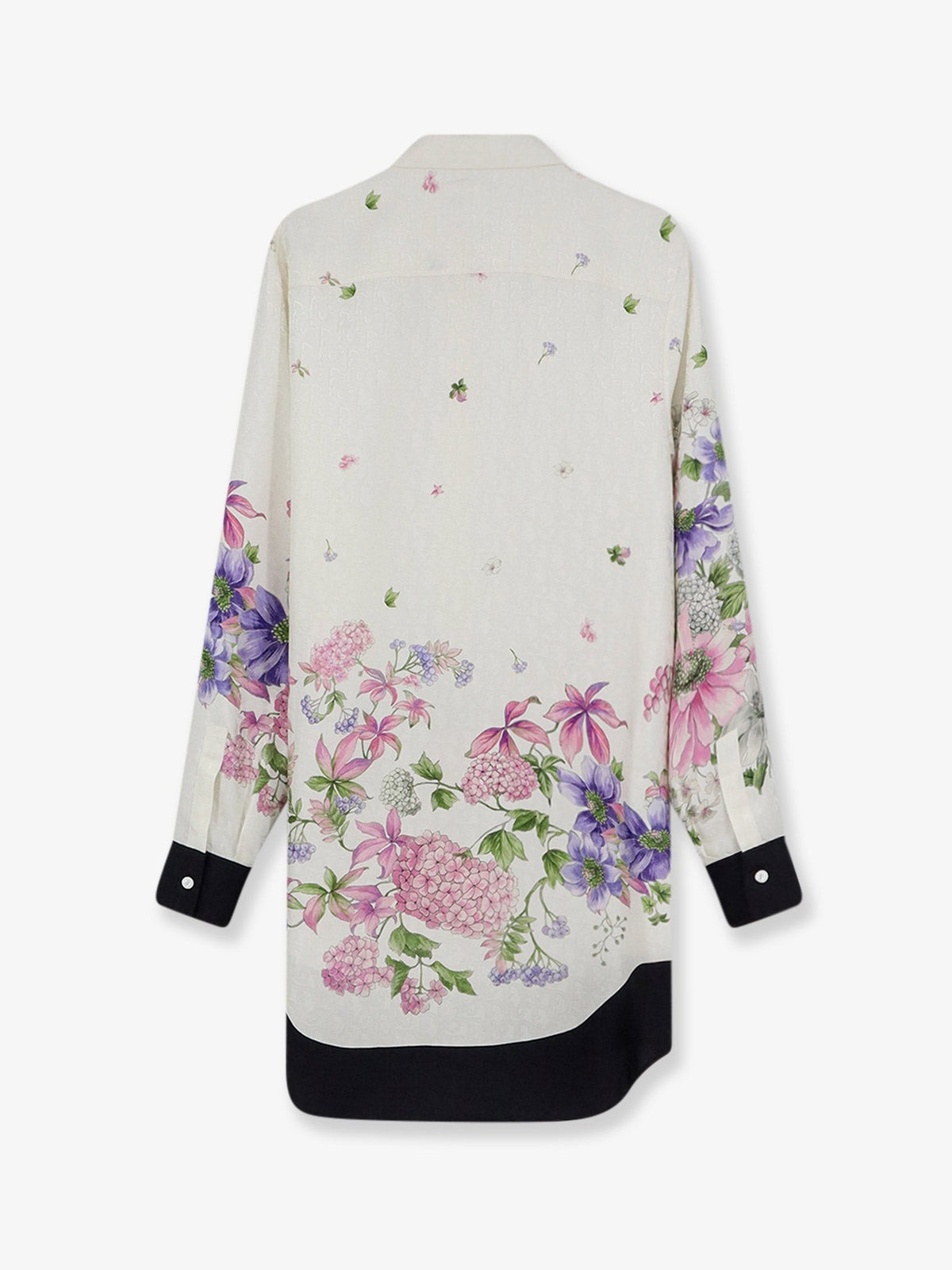 Christian Dior Hortensia Garden Zijden Blouse – Meerkleurig
