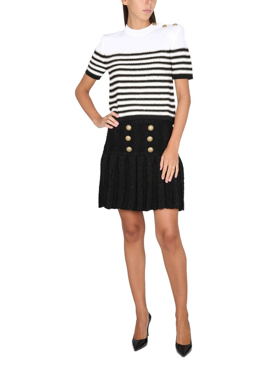 Balmain Rok met Knopen – Zwart