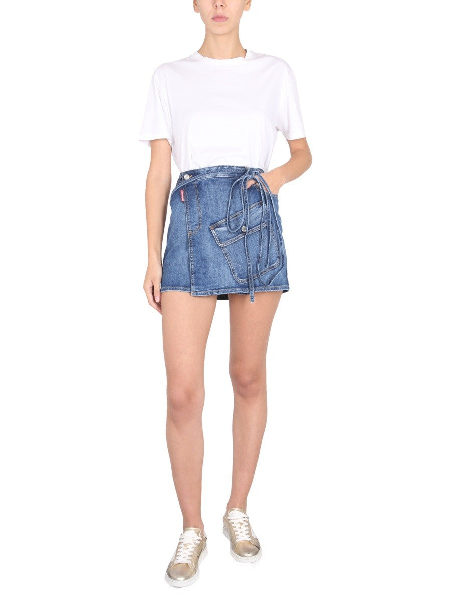 Dsquared2 Rok met zak – Middenblauw