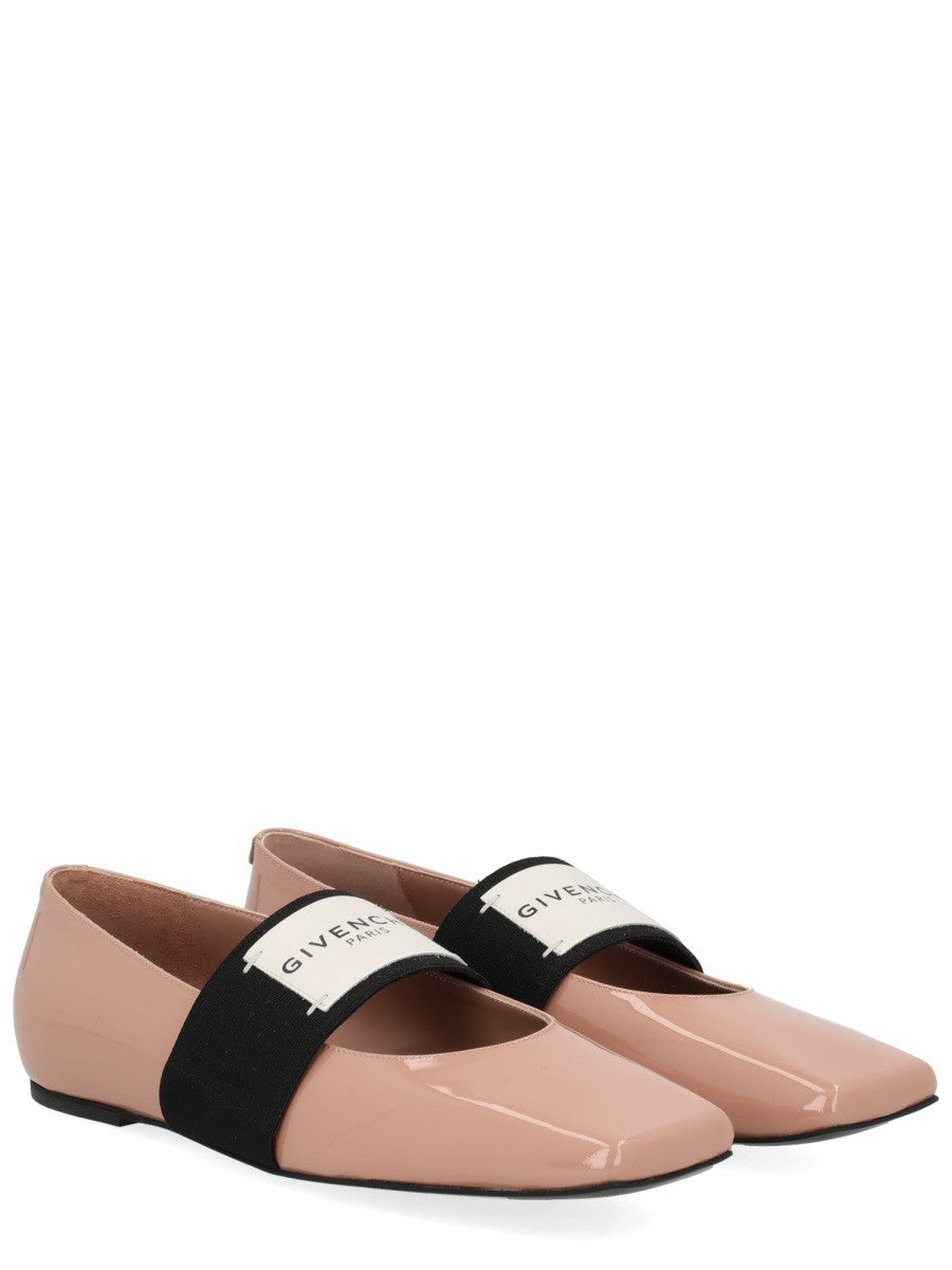 Givenchy Sliced Square Ballerina's – Roze