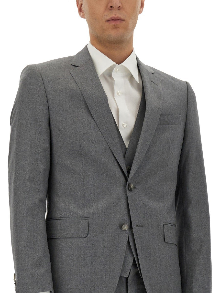 Boss Wollen Slim Fit Blazer – Grijs