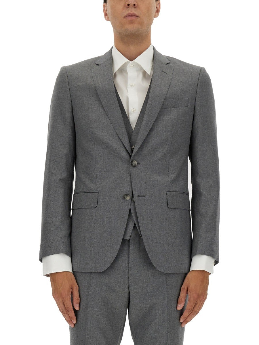 Boss Wollen Slim Fit Blazer – Grijs