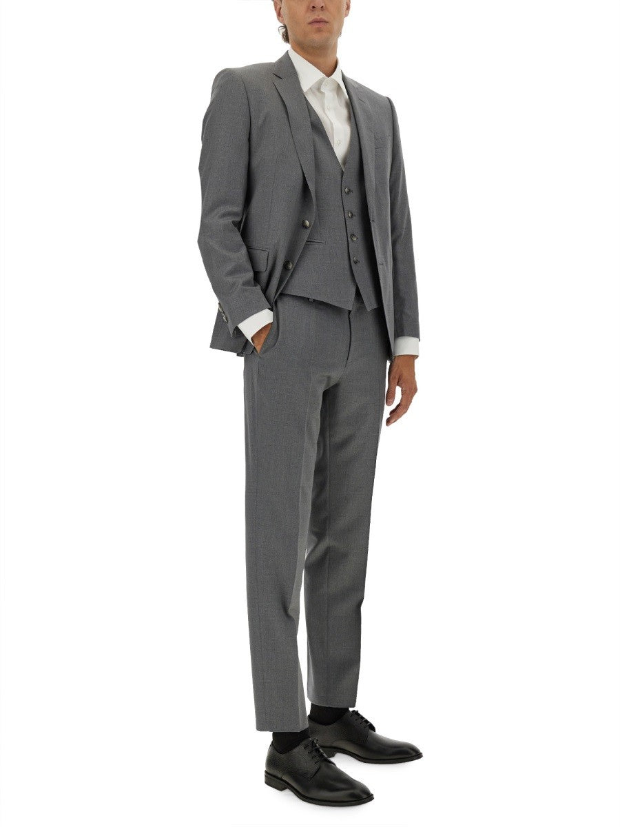 Boss Wollen Slim Fit Gilet – Grijs