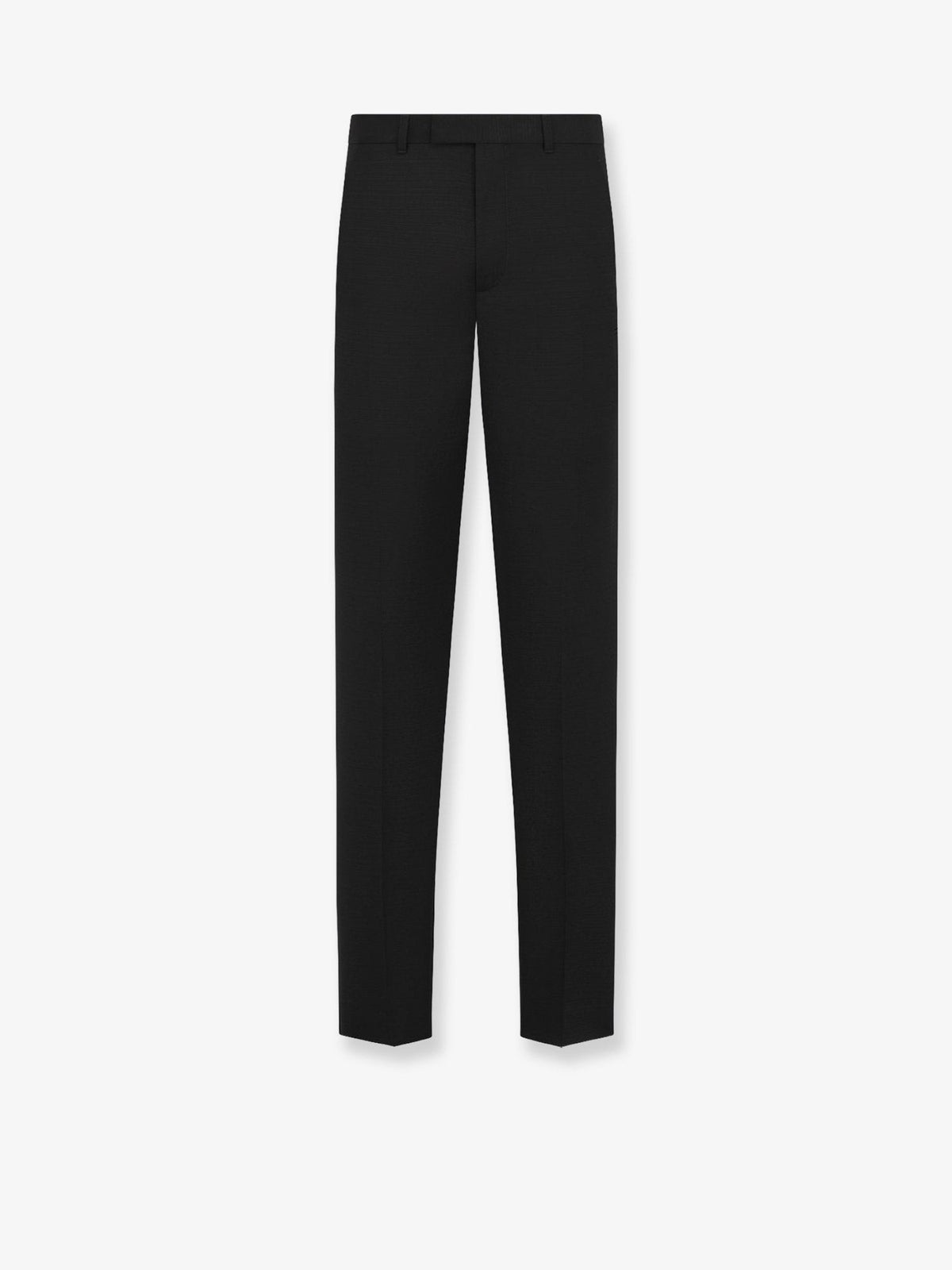 Christian Dior Slim Fit Broek van scheerwol en mohair – Zwart