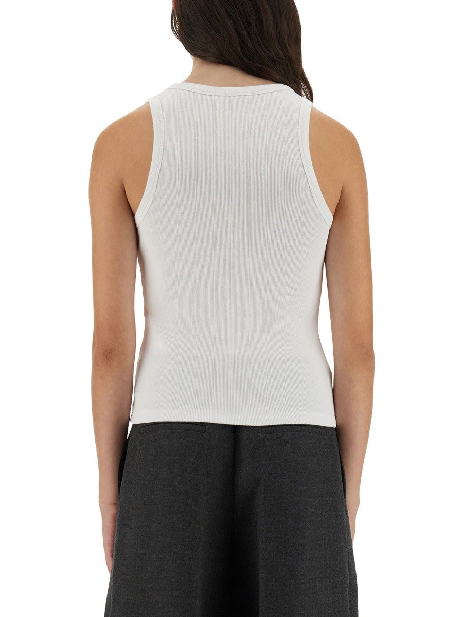 Givenchy Slim Tanktop met logoprint – Wit