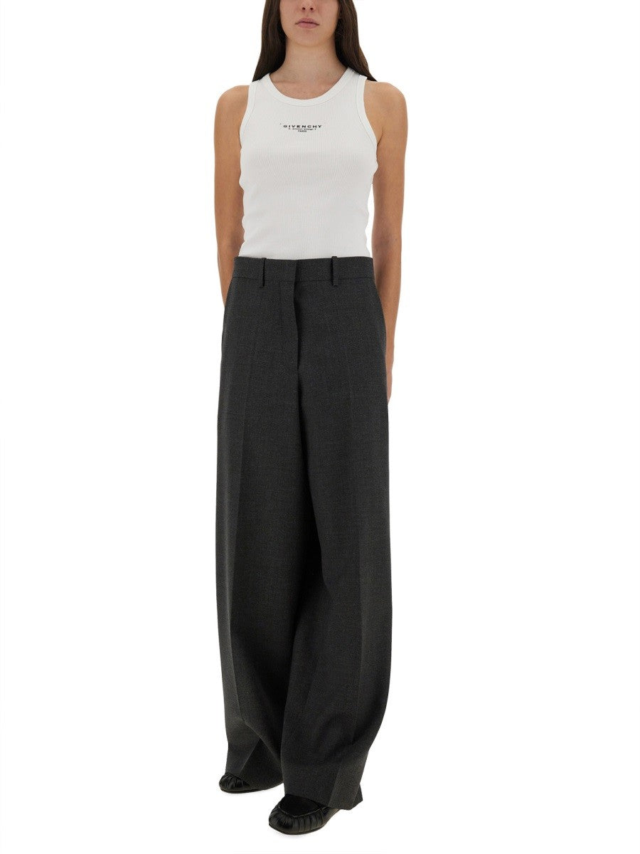 Givenchy Slim Tanktop met logoprint – Wit