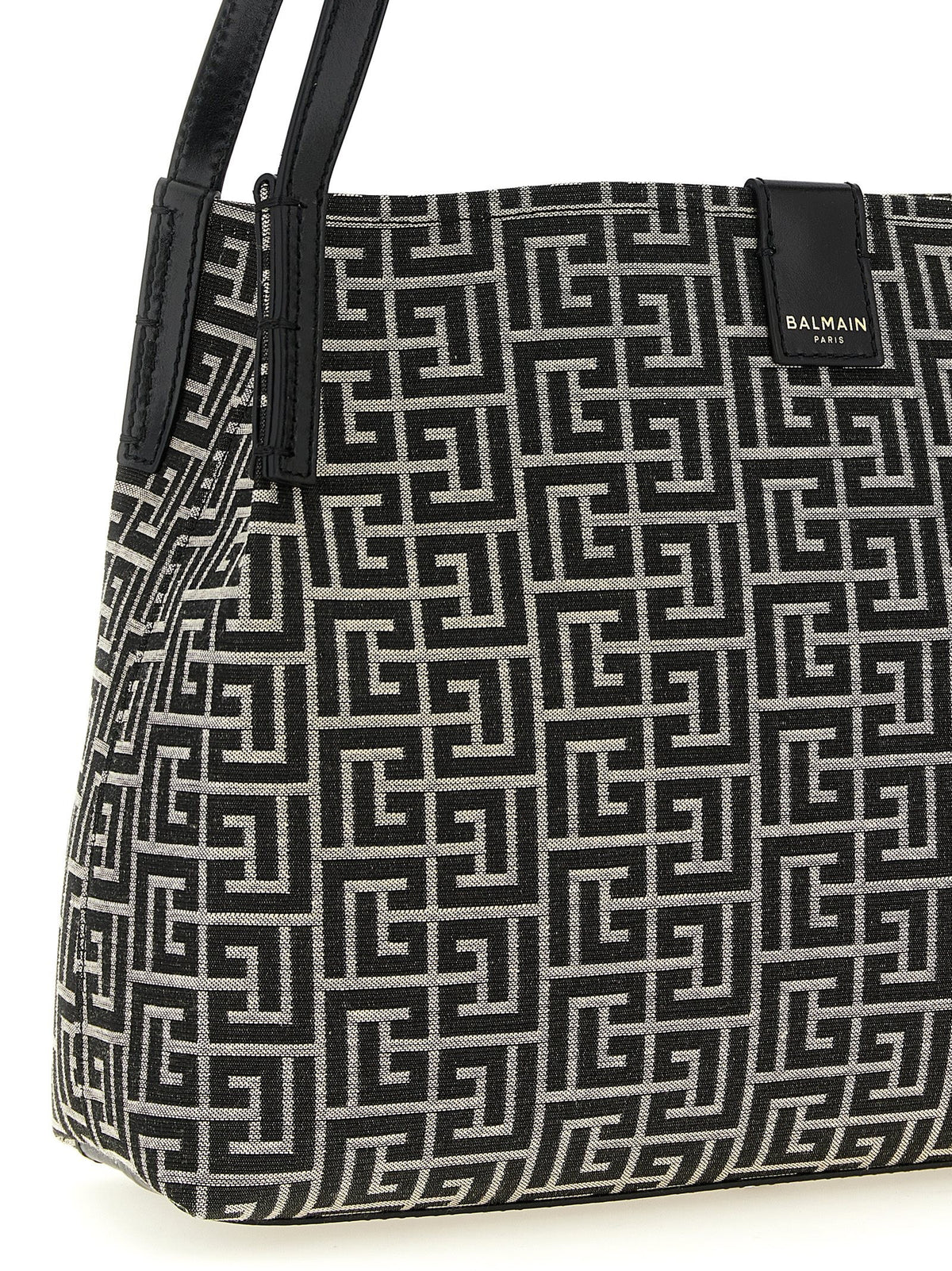 Balmain Shopper met monogram – Wit / Zwart
