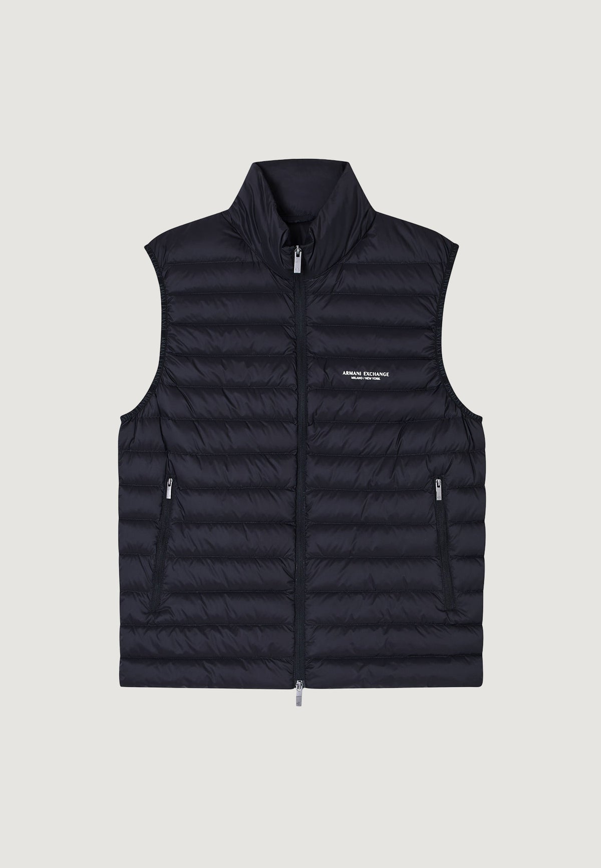 Armani Exchange Donsbodywarmer met Hoge Hals – Zwart