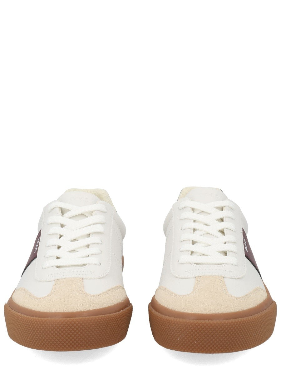 Boss Leren Sneakers met logo – Wit