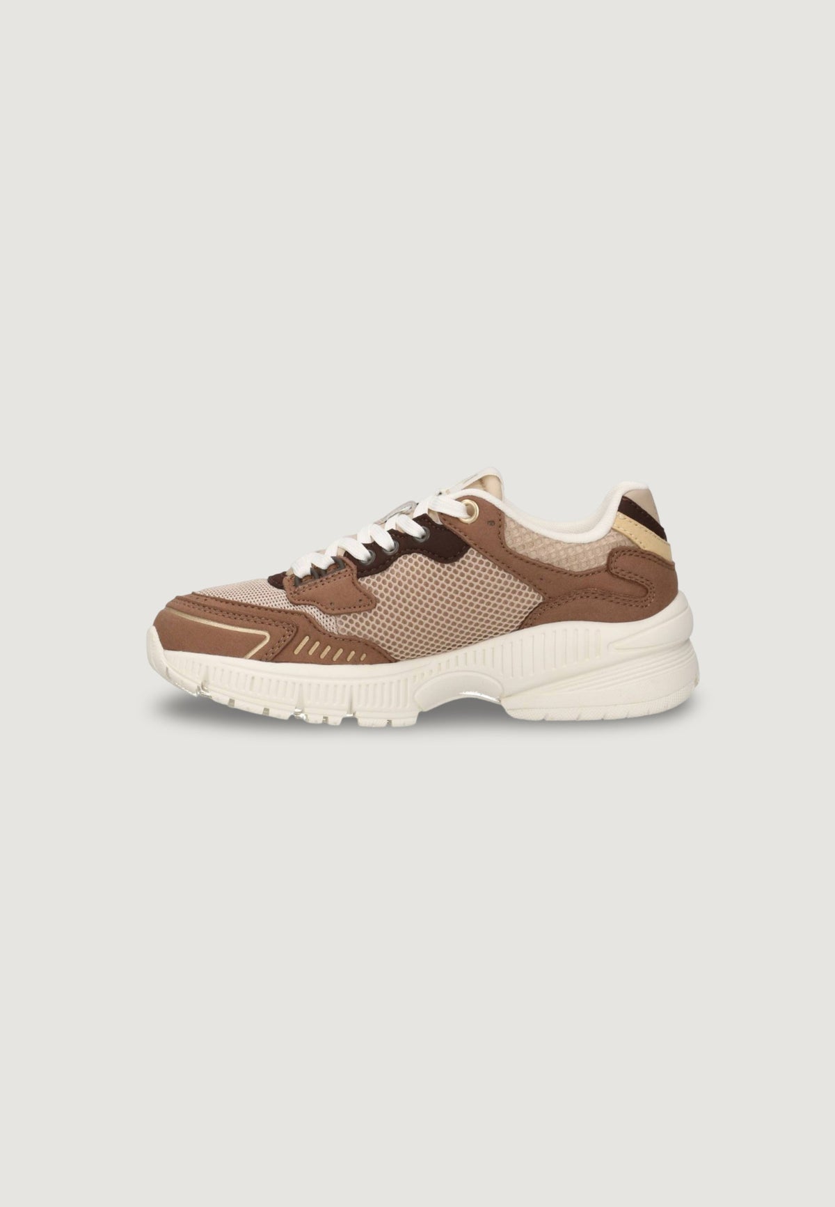 Armani Exchange Sneakers met Veters Dames – Beige