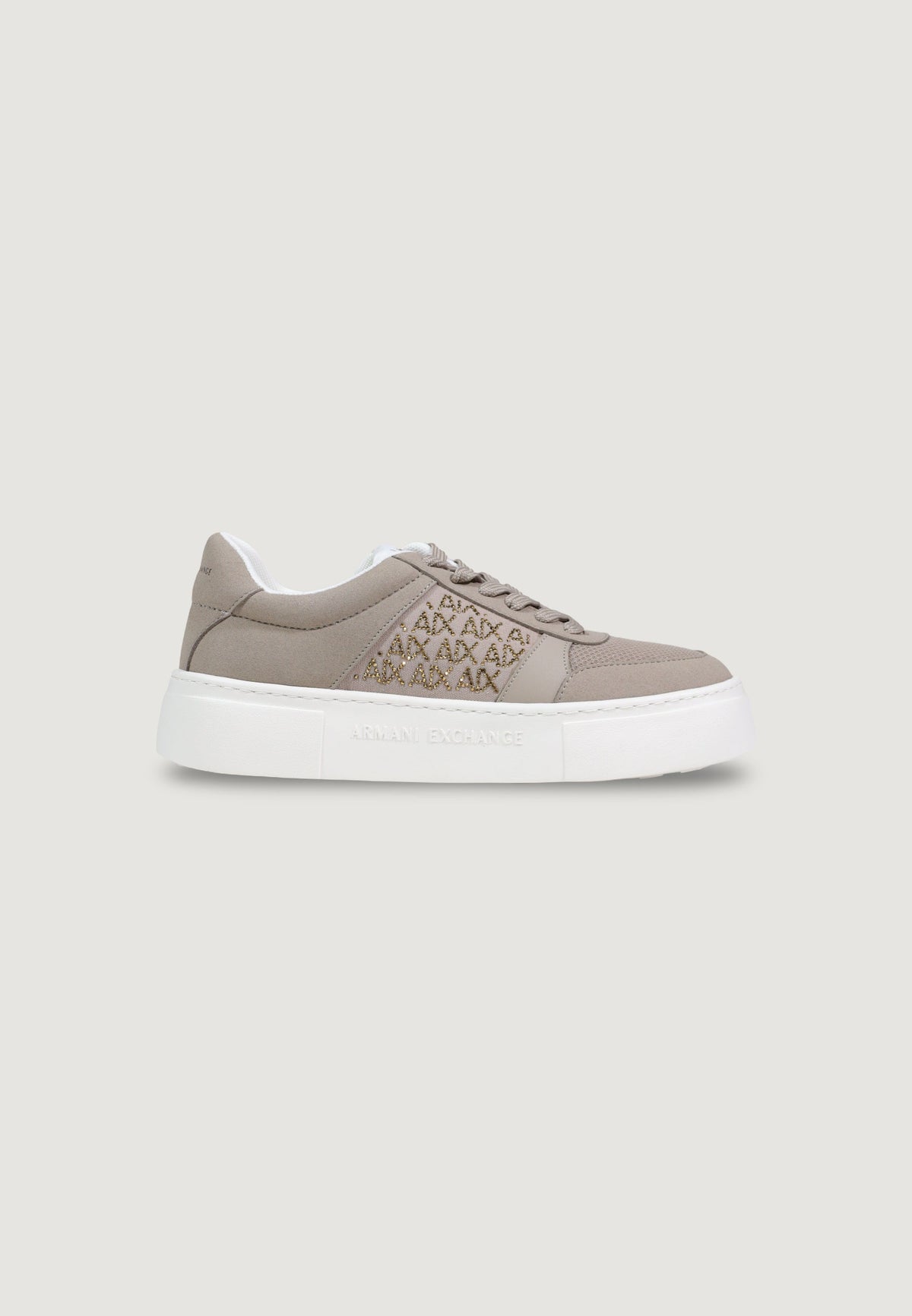 Armani Exchange Sneakers met Veters Dames – Bruin