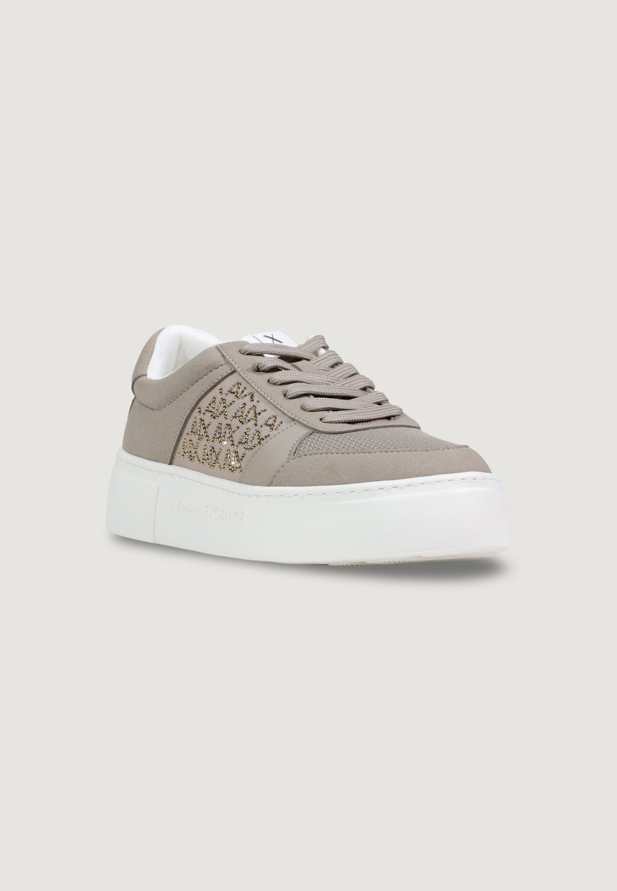 Armani Exchange Sneakers met Veters Dames – Bruin