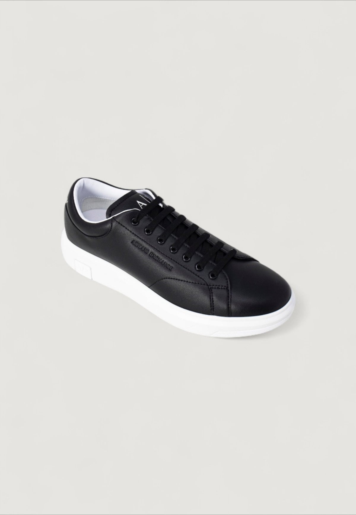 Armani Exchange Leren Sneakers Heren – Zwart