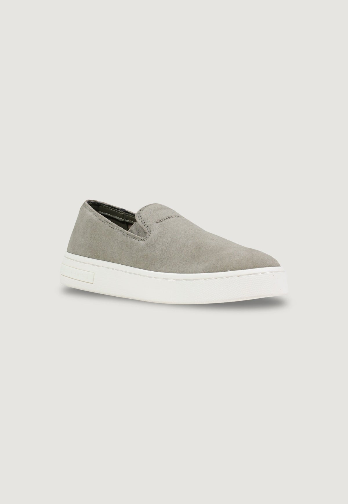 Armani Exchange Leren Sneakers – Olijfgroen
