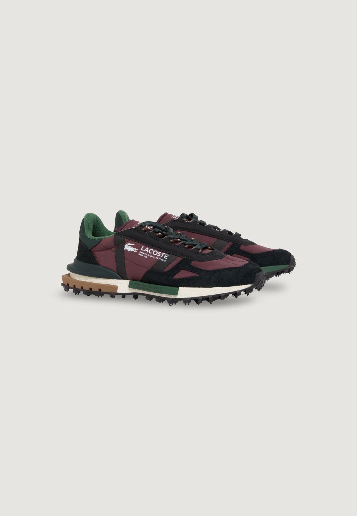 Lacoste Elite Active Sneakers met plateauzool – Bordeauxrood