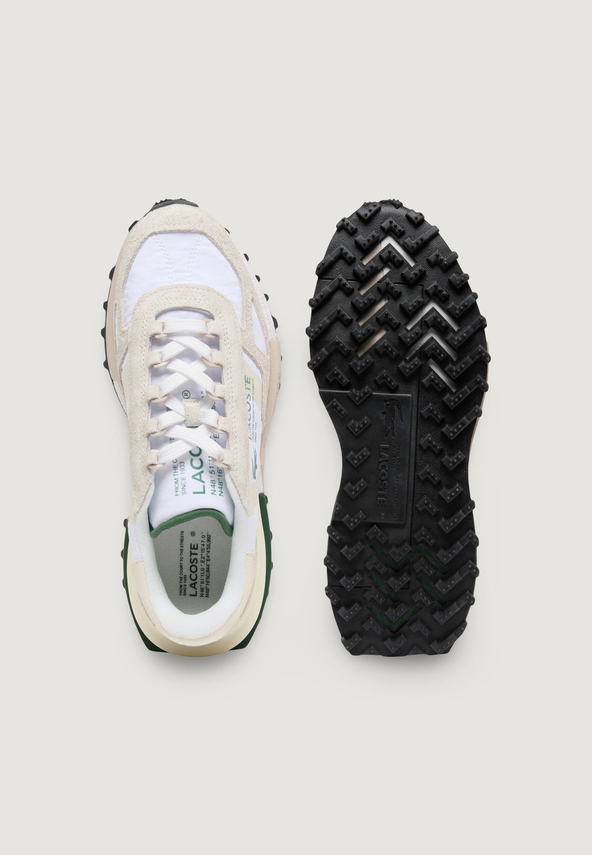 Lacoste Elite Active Sneakers van nylon en suède – Wit