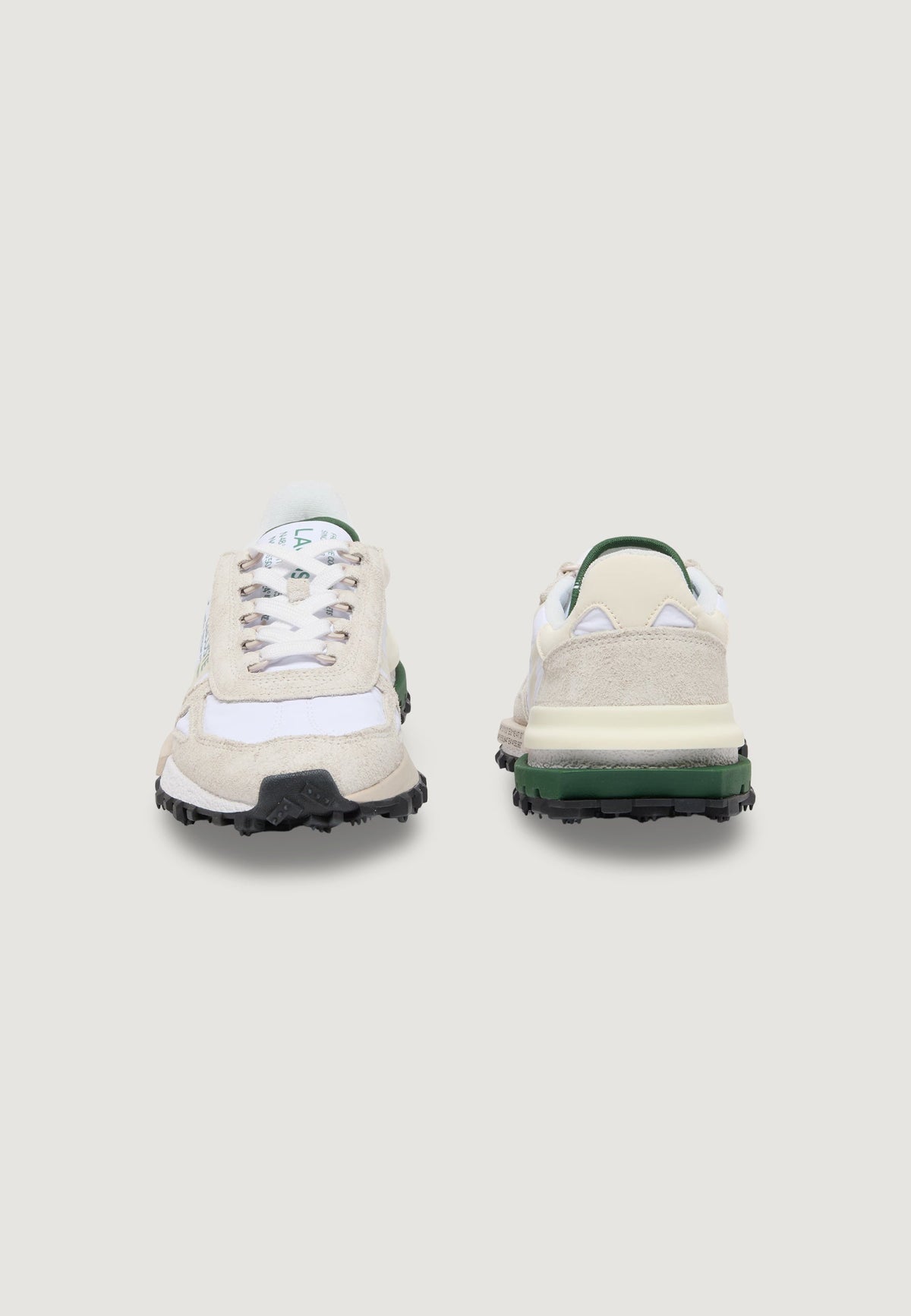 Lacoste Elite Active Sneakers van nylon en suède – Wit