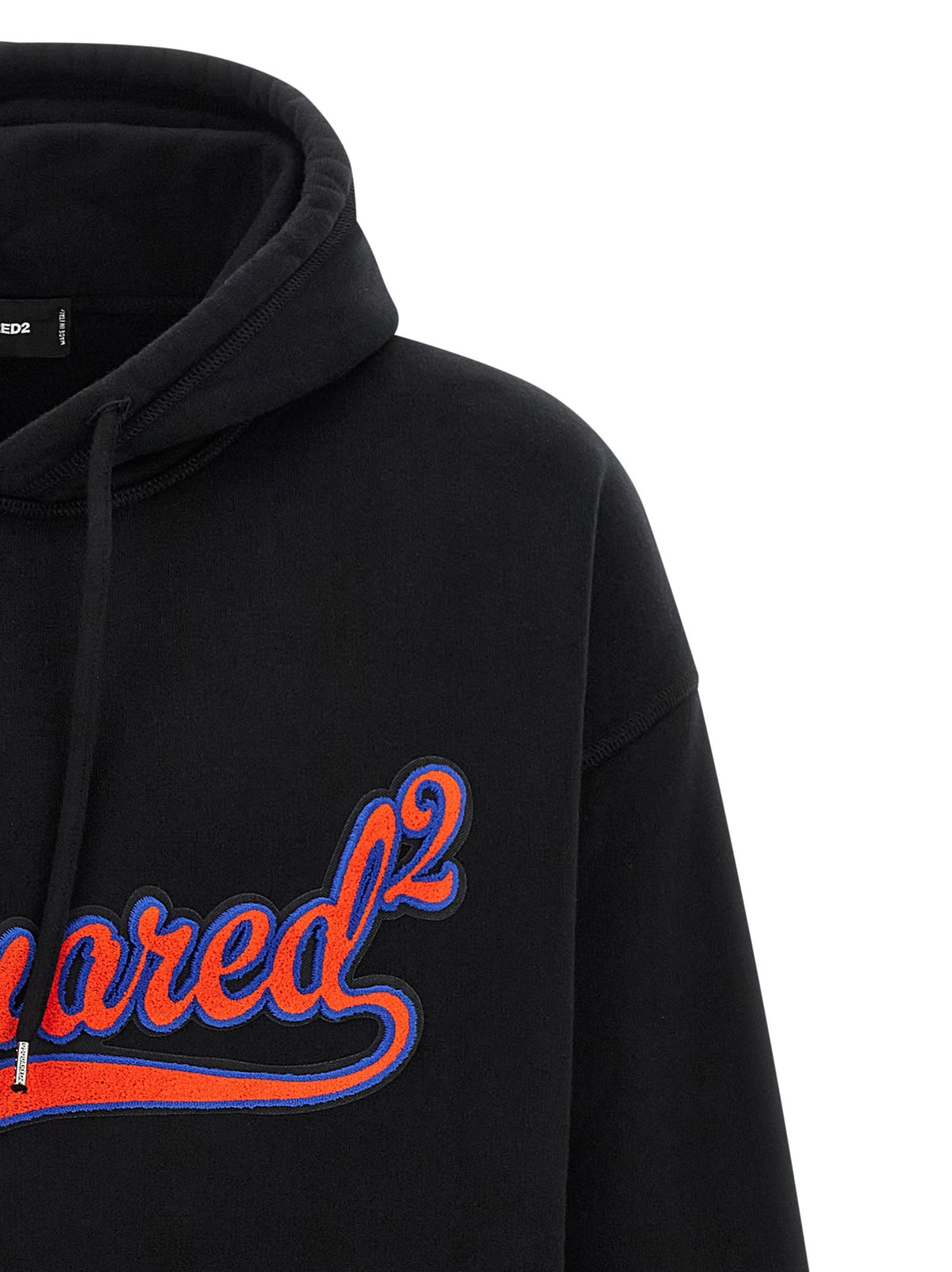 Dsquared2 Fleece Hoodie met logo – Zwart