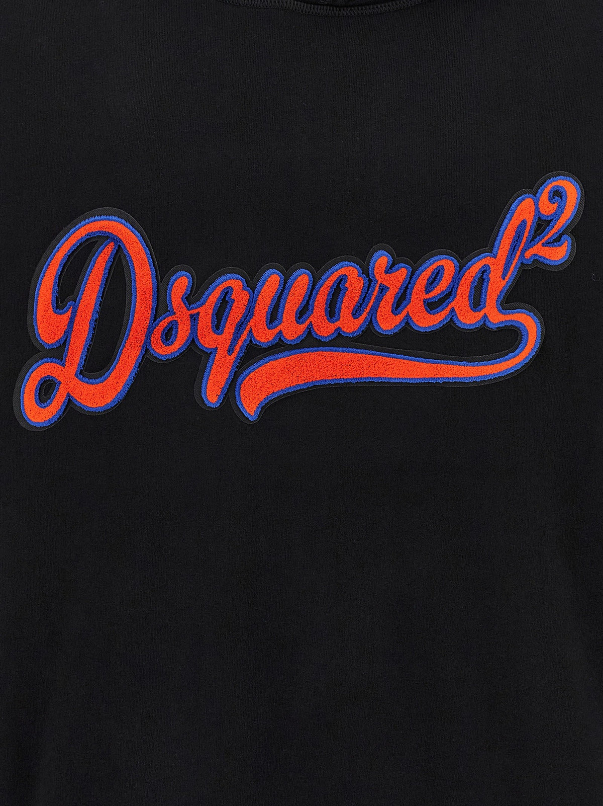 Dsquared2 Fleece Hoodie met logo – Zwart