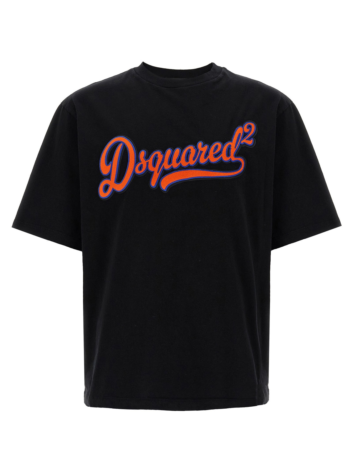 Dsquared2 T-shirt met reliëfprint – Zwart