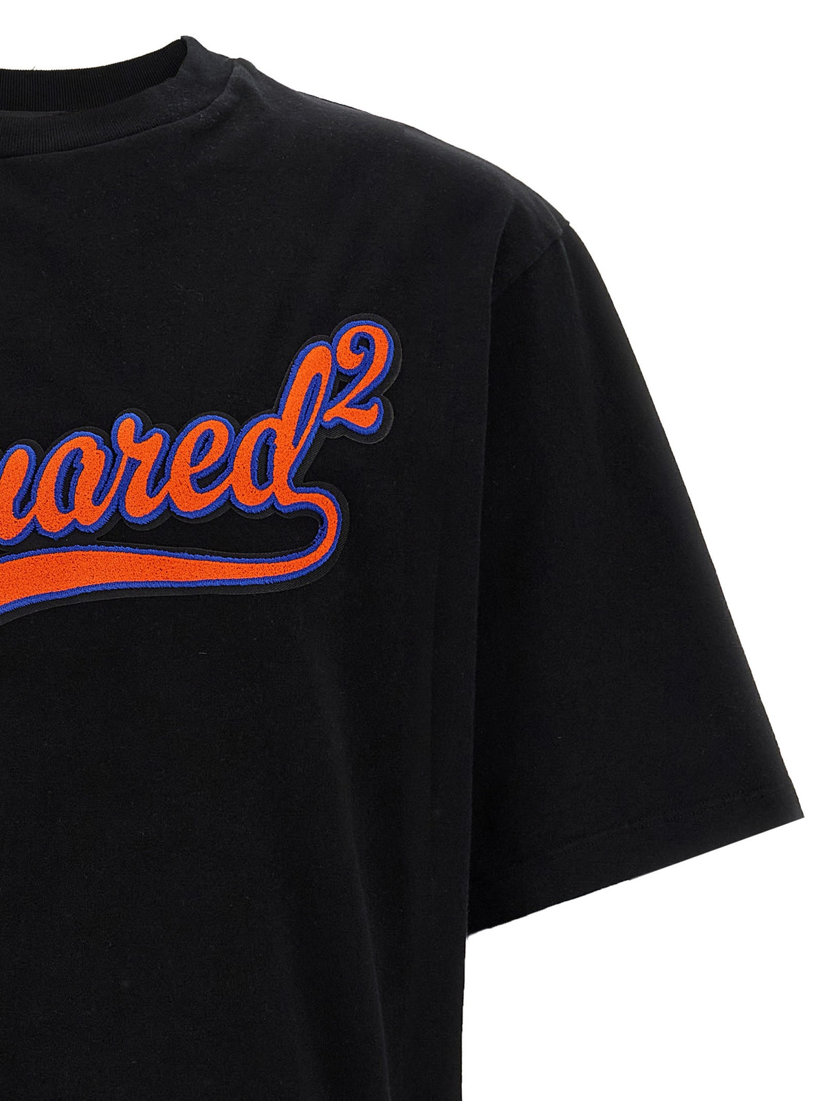 Dsquared2 T-shirt met reliëfprint – Zwart