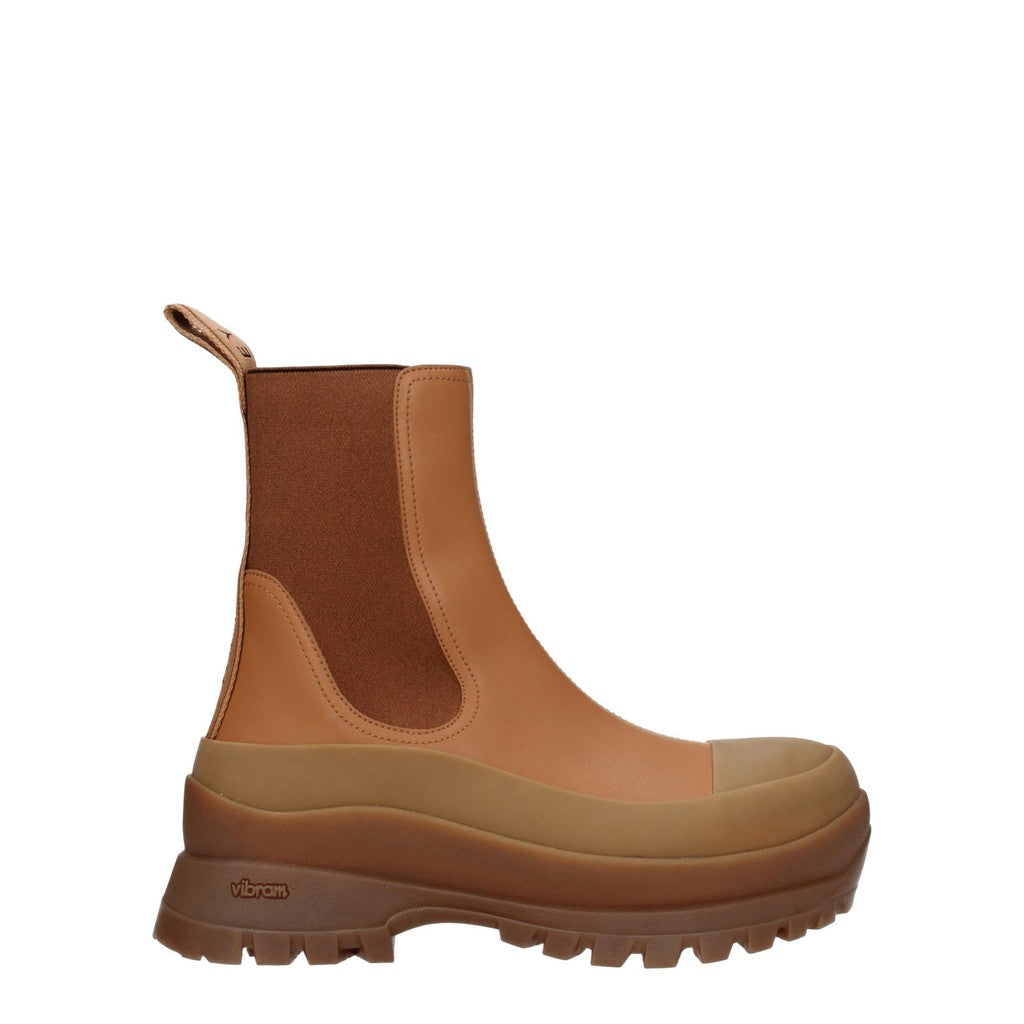 Stella McCartney Enkellaarzen met elastiek – Bruin