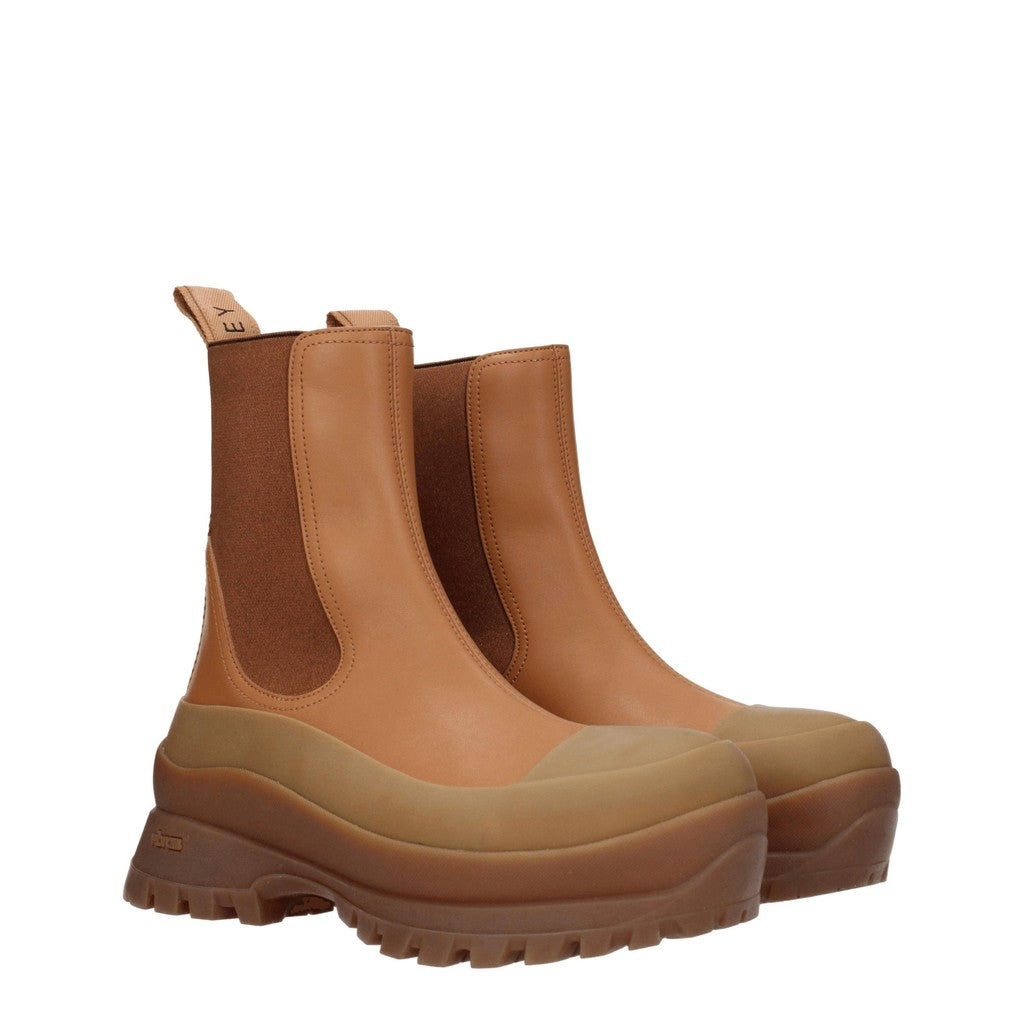 Stella McCartney Enkellaarzen met elastiek – Bruin