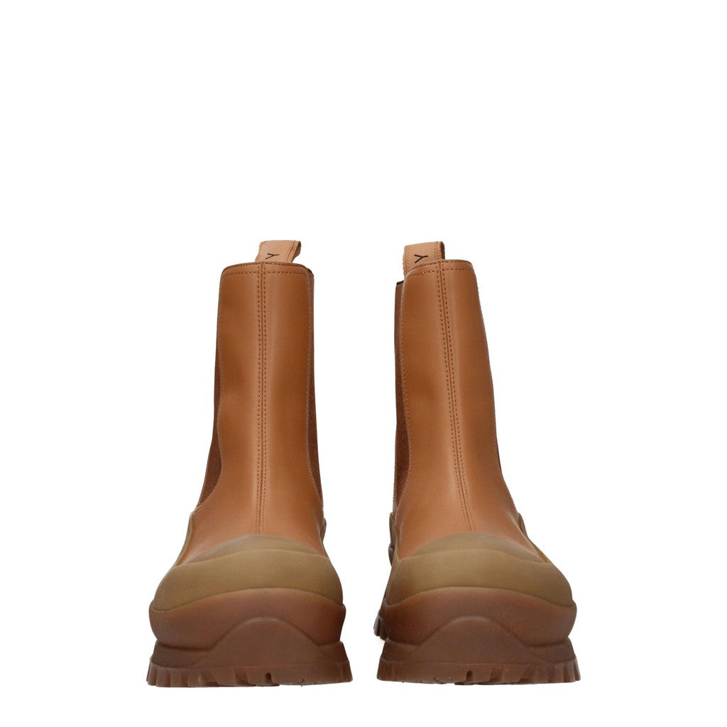Stella McCartney Enkellaarzen met elastiek – Bruin