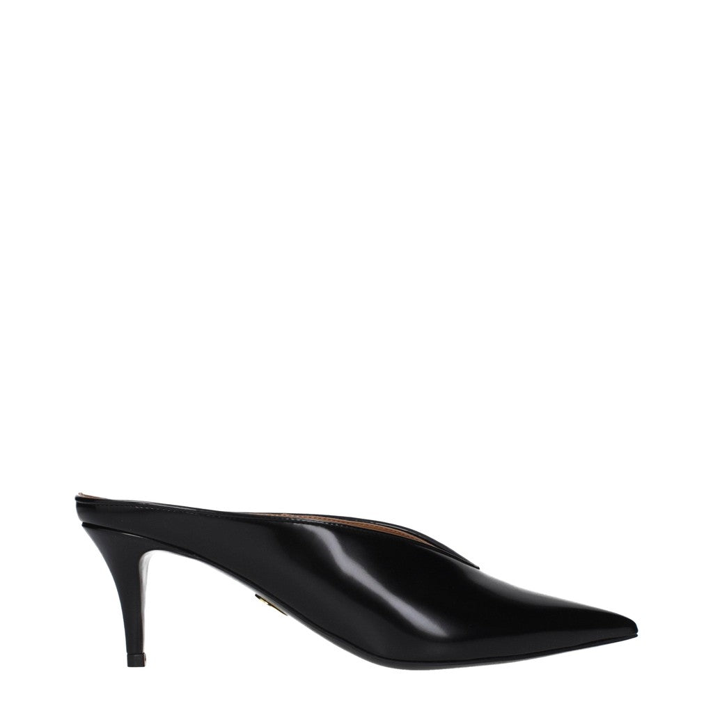 Stella McCartney Puntige muiltjes met hak – Zwart