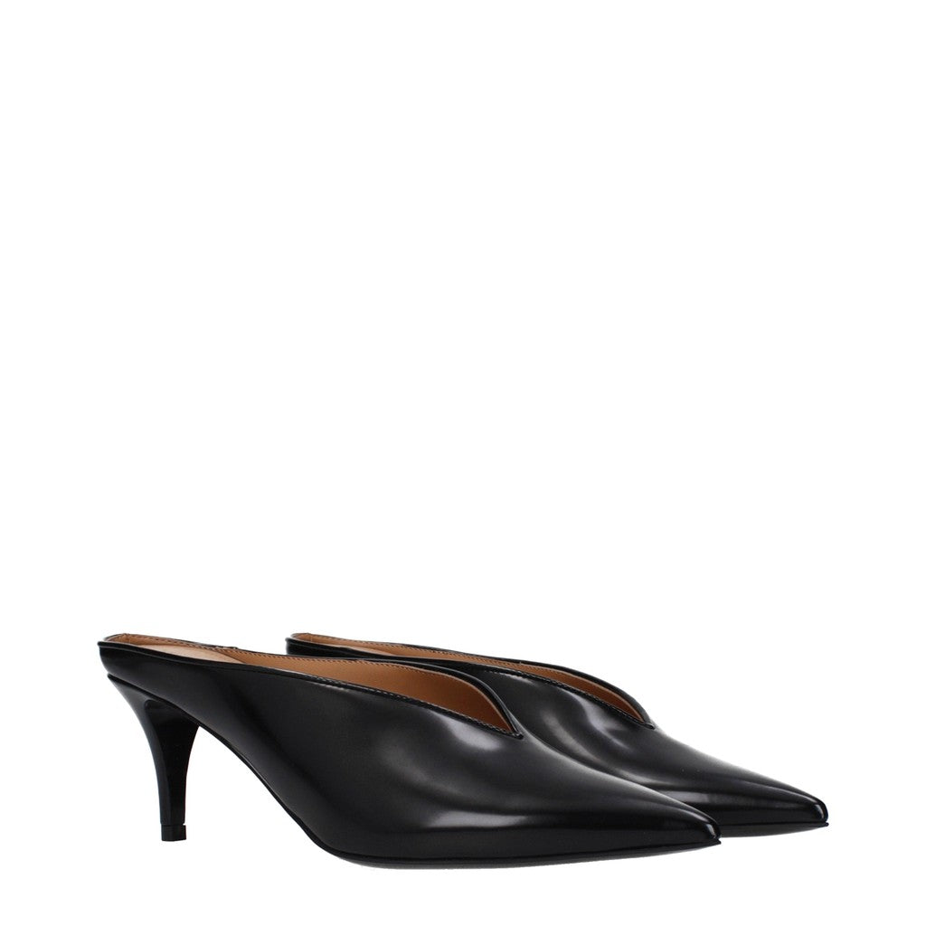 Stella McCartney Puntige muiltjes met hak – Zwart