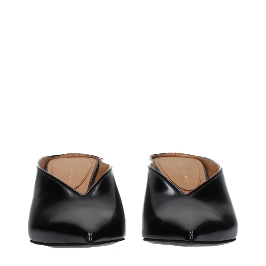 Stella McCartney Puntige muiltjes met hak – Zwart