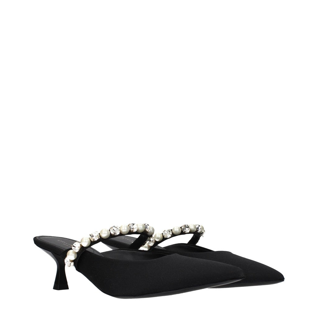 Stella McCartney Versierde muiltjes met hak – Zwart