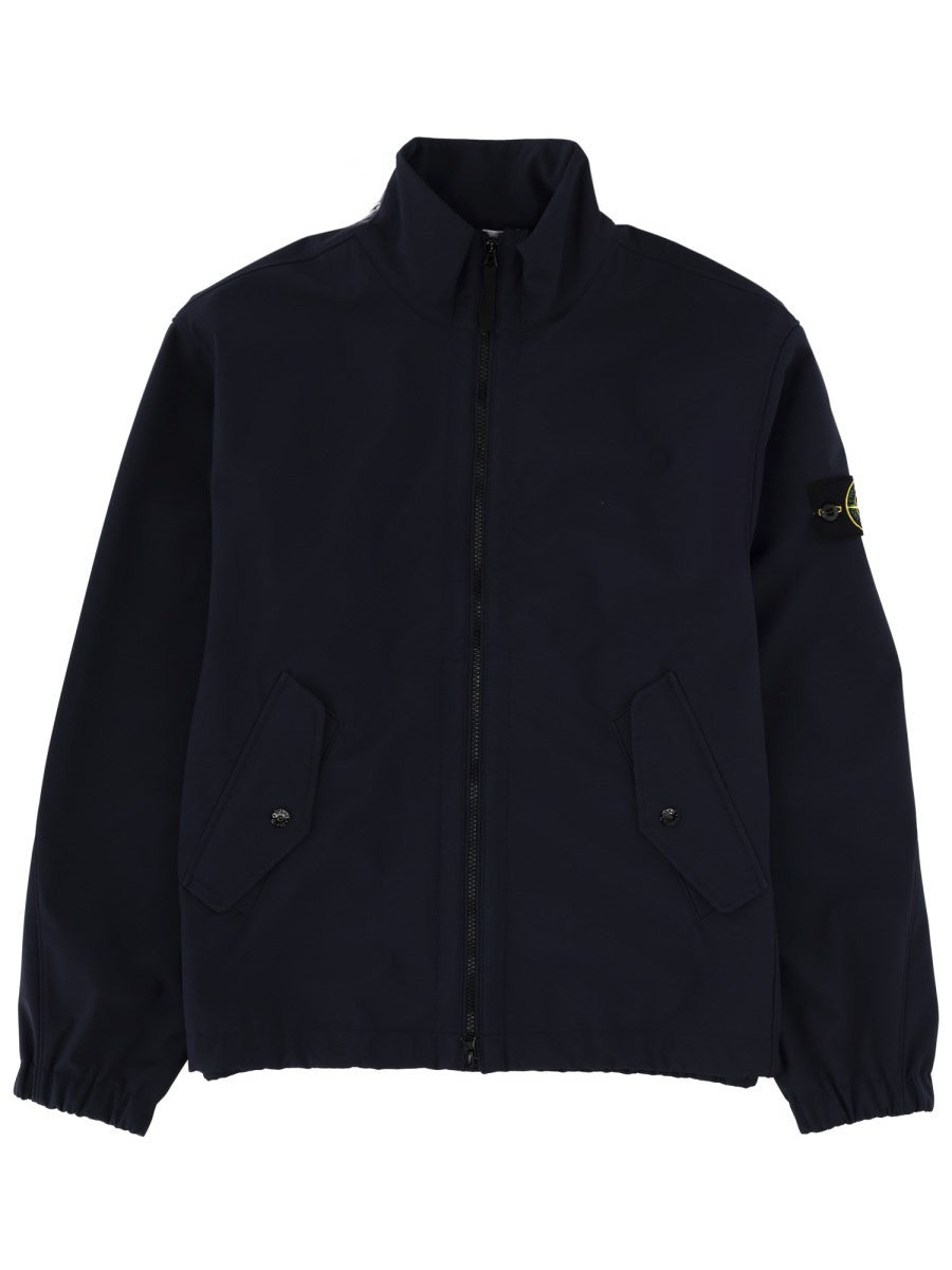 Stone Island Jas met opstaande kraag – Marineblauw