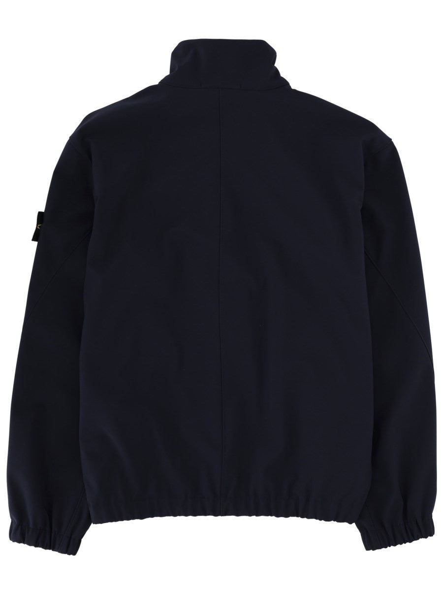 Stone Island Jas met opstaande kraag – Marineblauw