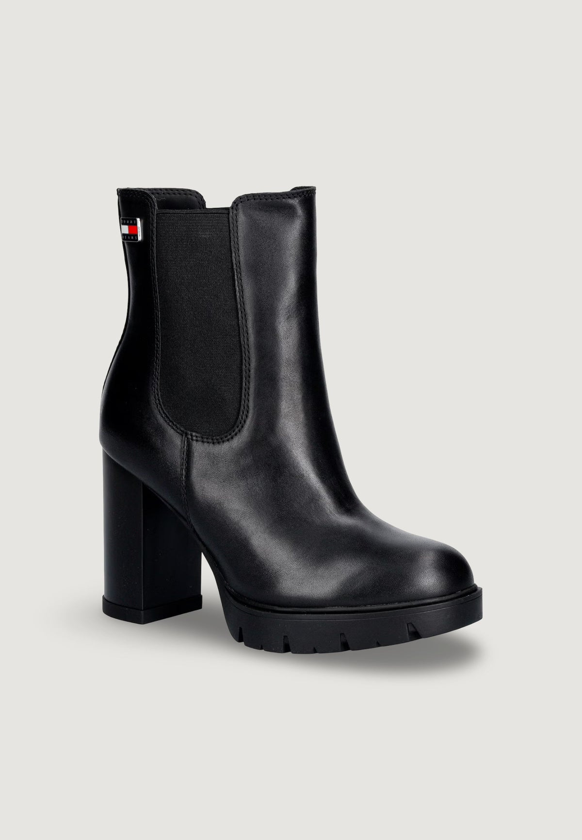Tommy Hilfiger Leren enkellaarzen – Zwart