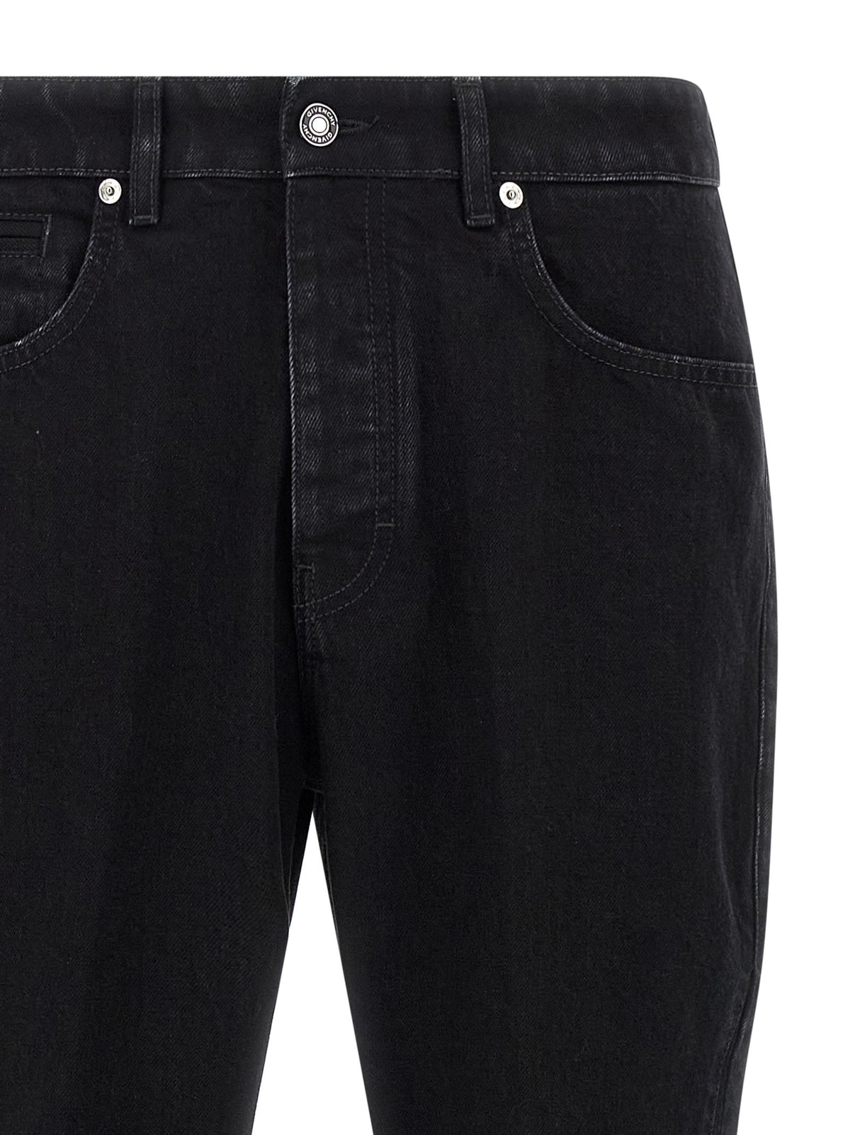 Givenchy Straight Jeans met used-effect – Zwart