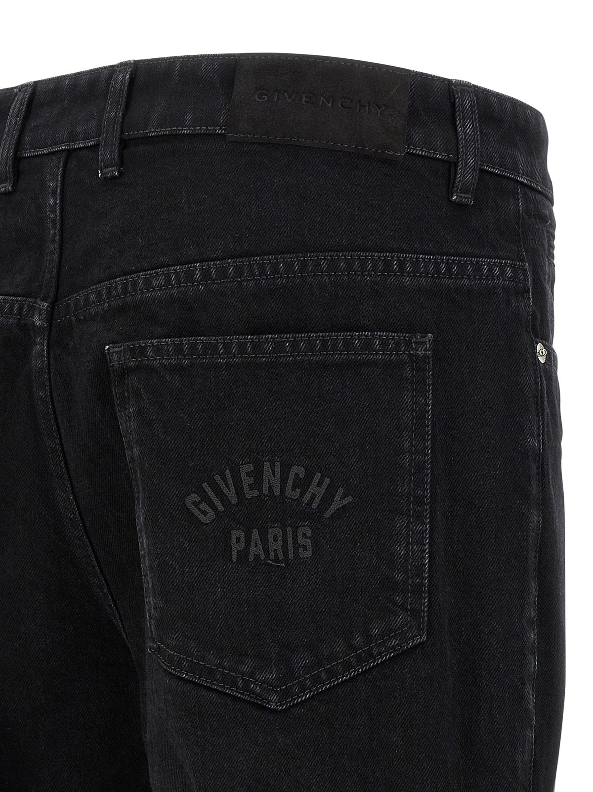 Givenchy Straight Jeans met used-effect – Zwart