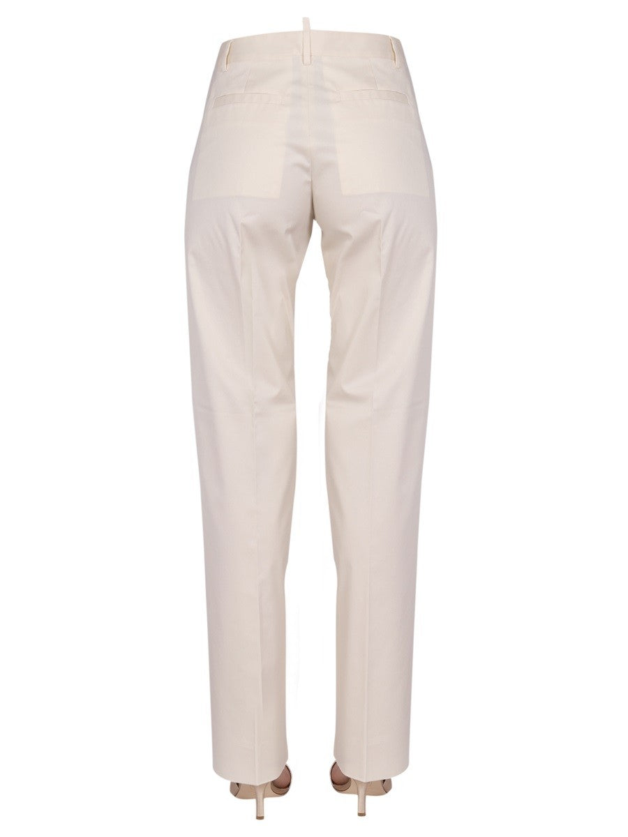 Dsquared2 Broek met rechte pijpen – Ivoor