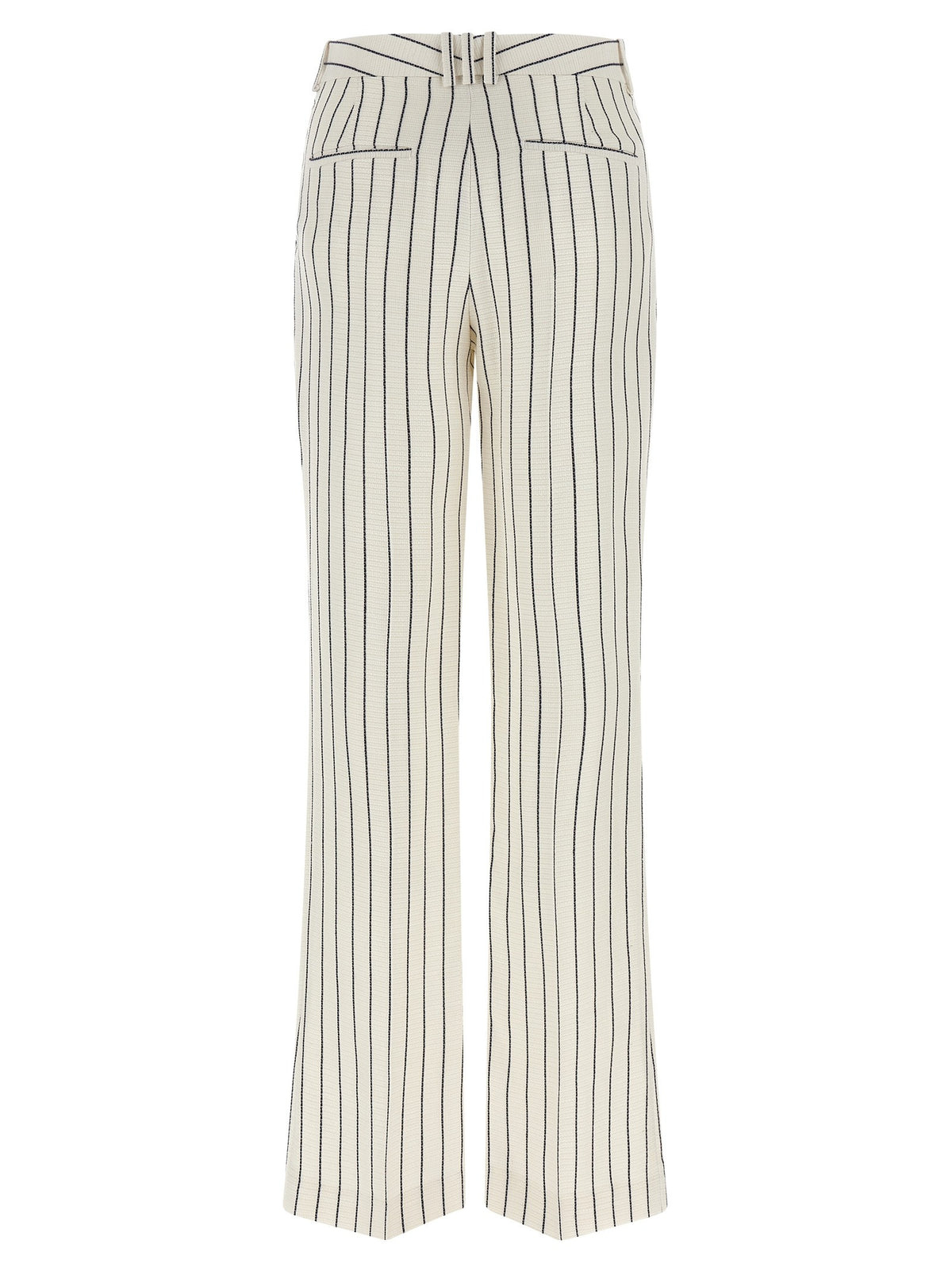 Balmain Gestreepte Broek – Wit