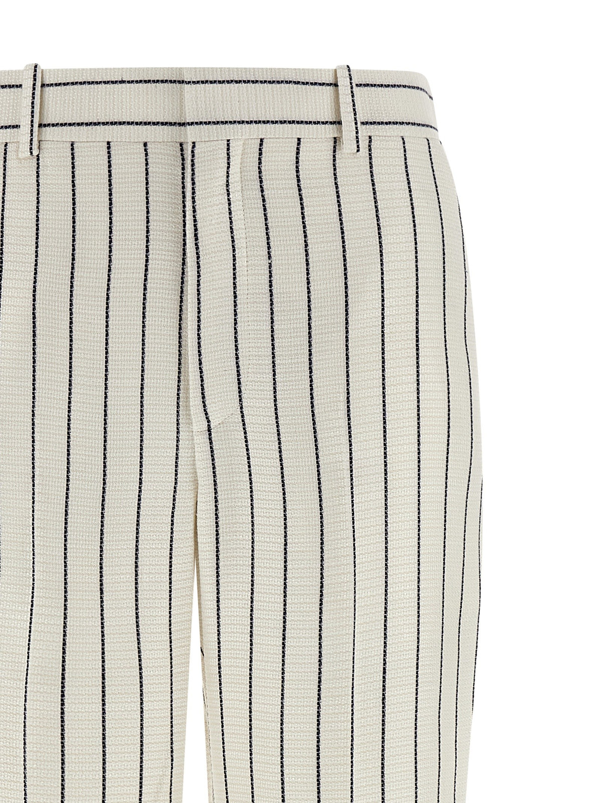 Balmain Gestreepte Broek – Wit