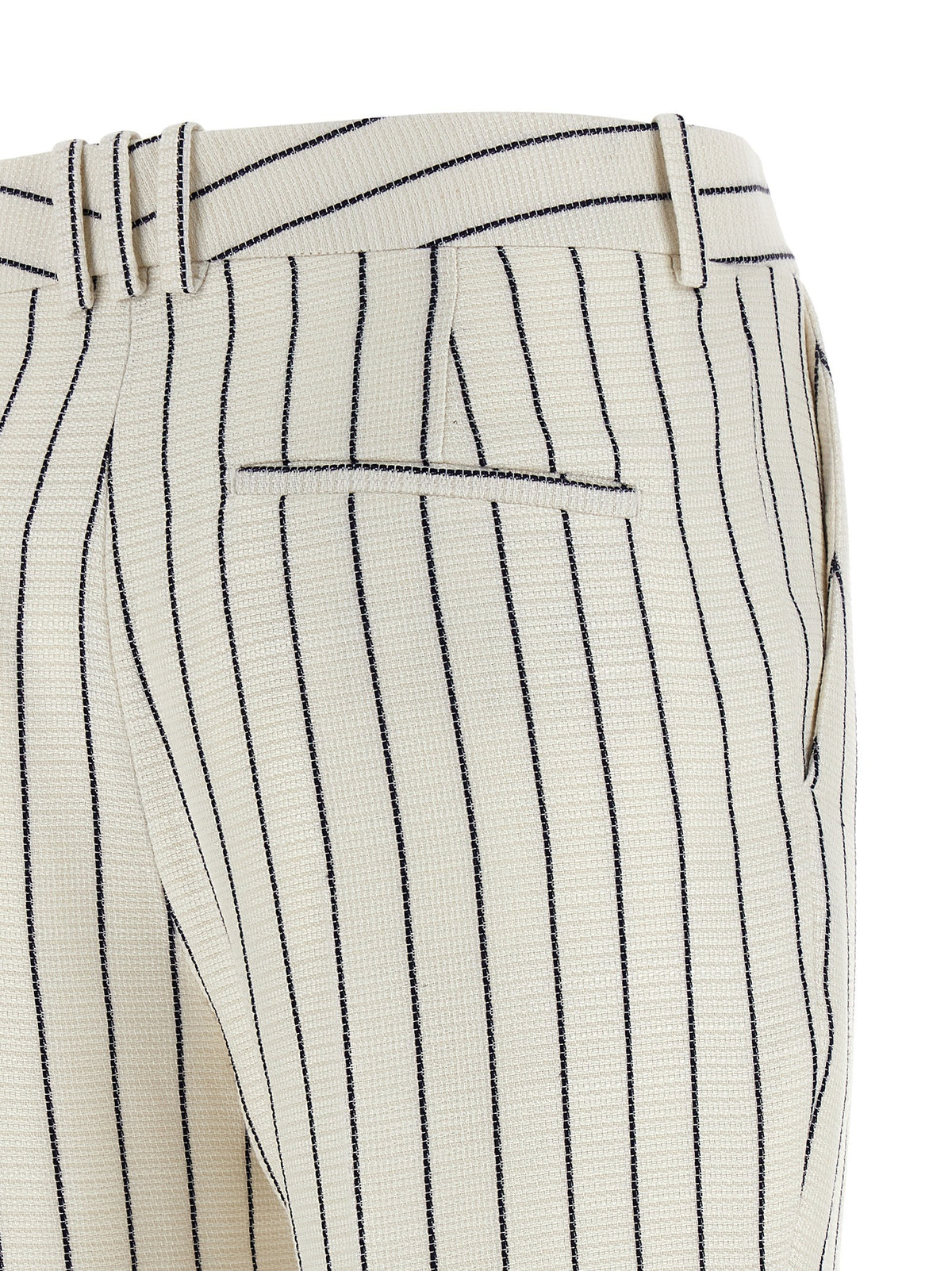 Balmain Gestreepte Broek – Wit