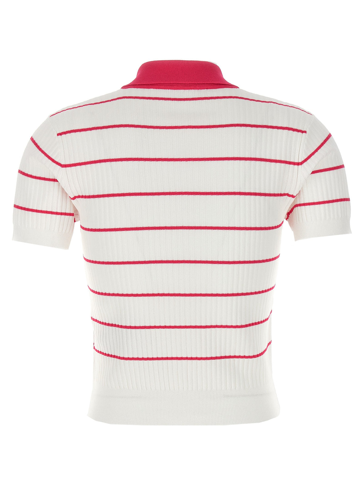 Dsquared2 Gestreepte Polo – Wit / Roze