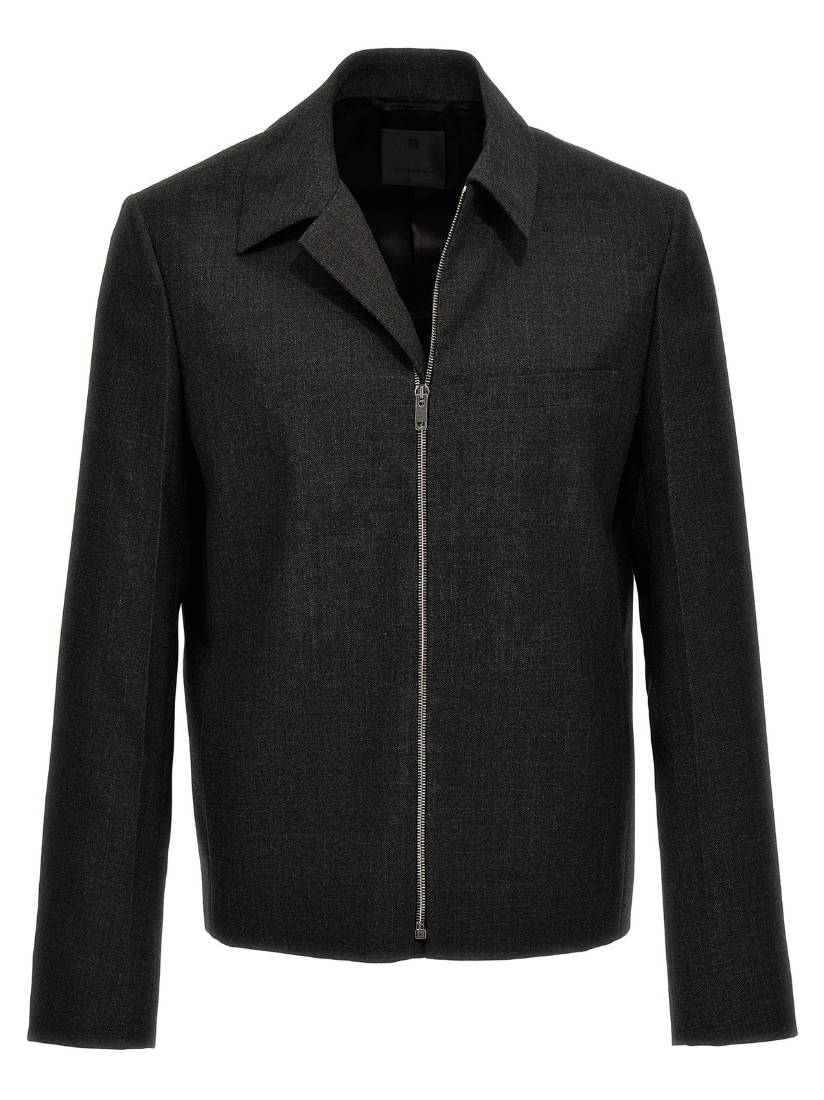 Givenchy Wollen Blouson met overhemdkraag – Grijs