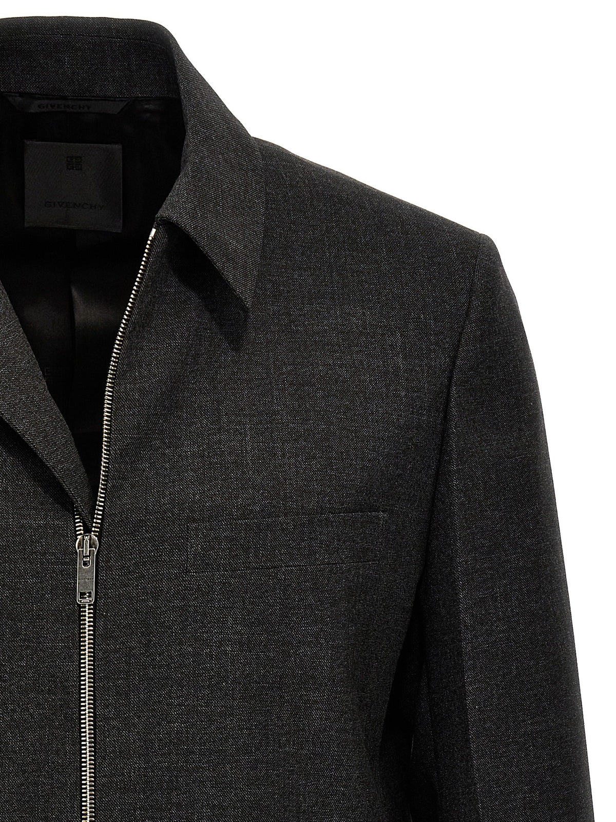 Givenchy Wollen Blouson met overhemdkraag – Grijs